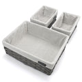 Brookstone Wicker Shelf Storage Basket Decorative Shelf Bin, bathroom organizers and storage, Boho Living Room Decor, Spring Storage 2026-3 Piece Set