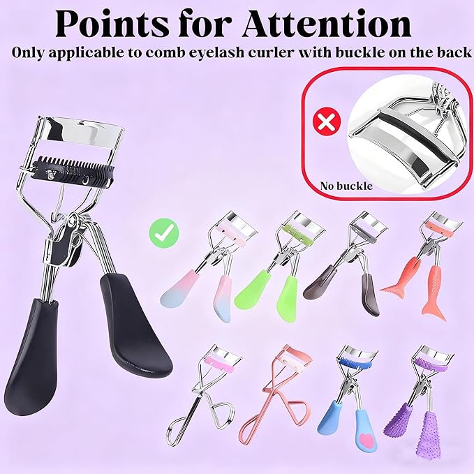28 Packs Compatible with Zowor Upgraded Eyelash Curler Refills with Comb,Silicone Eye Lash Curlers Refill Pads Only Fit for Eyelash Curler with Comb