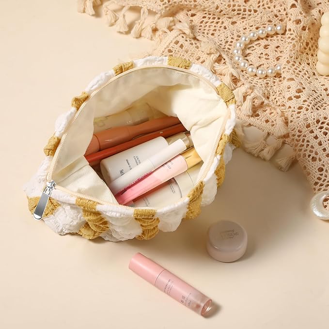 Purbert Bubble Cloud Makeup Bag - Large Capacity Travel Cosmetic Organizer
