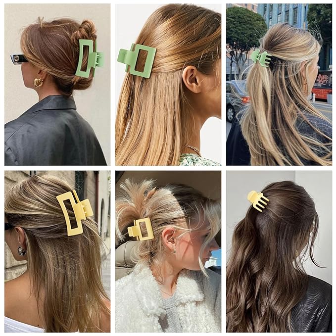 SMKSL 3 Styles Hair Clips for Women Small Medium Big Claw Clips for Thin Thick Hair 12 Pcs Hair Claw Clips Hair Clips Combination Hair Accessories for Women (Colorful)