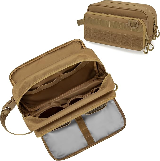 Prokva Tactical Toiletry Travel Bag for Men, Dopp Kit Shaving Organizer Bag