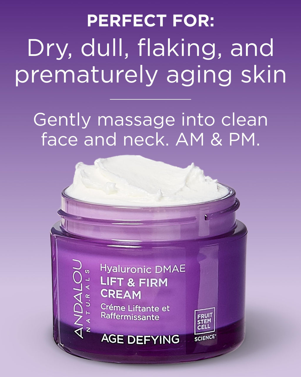 Andalou Naturals Hyaluronic DMAE Lift & Firm Skin Cream (1.7 oz)