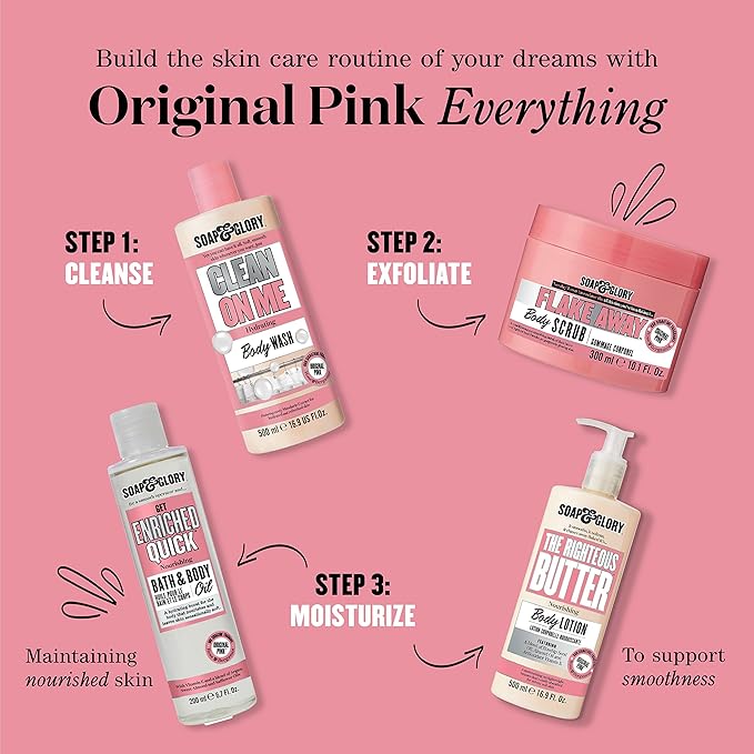 Soap & Glory Original Pink Moisturizing Body Lotion Pump, 16.9 oz