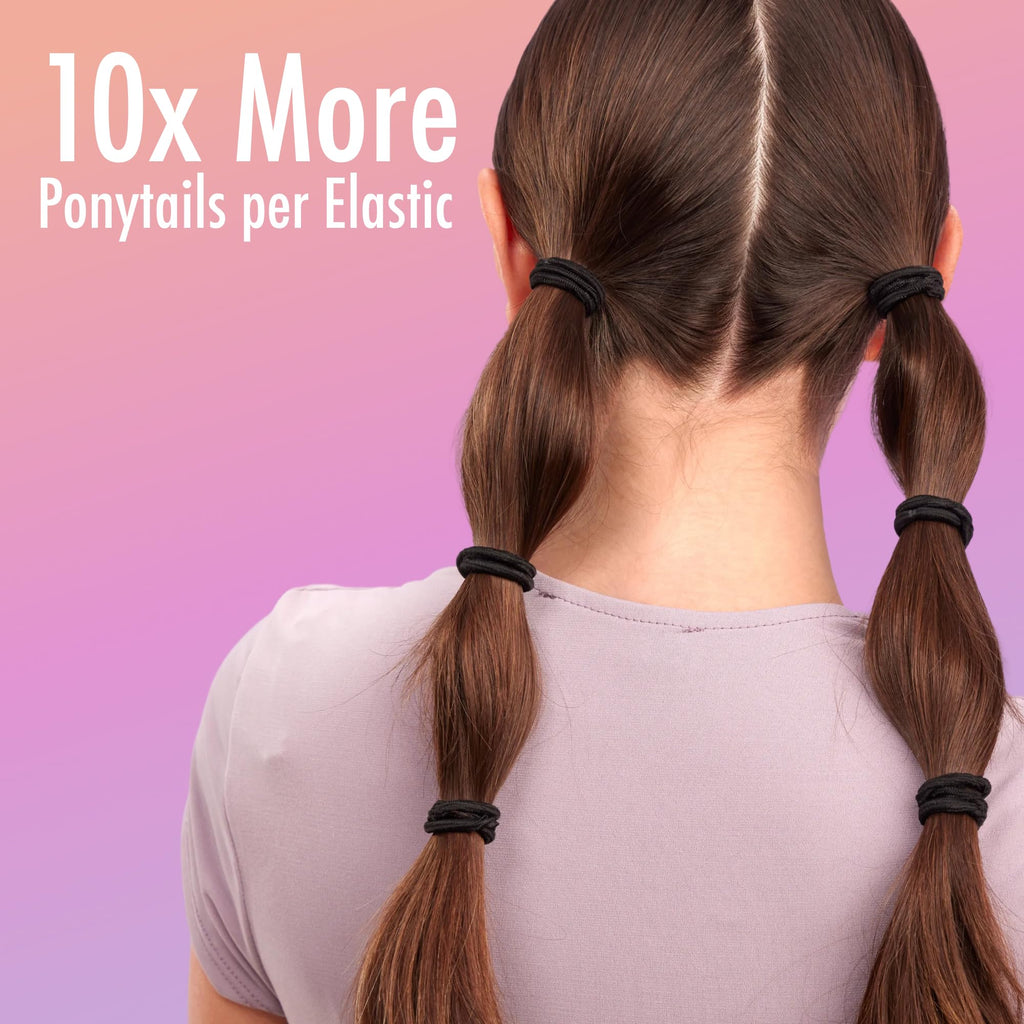 Goody Ouchless Hair Elastics – No Pull, No Breakage, Tangle-Free Hold for Thick, Curly, Coily & Textured Hair – 30 Count, Brown, Long-Lasting Ponytail Holders for Women & Men