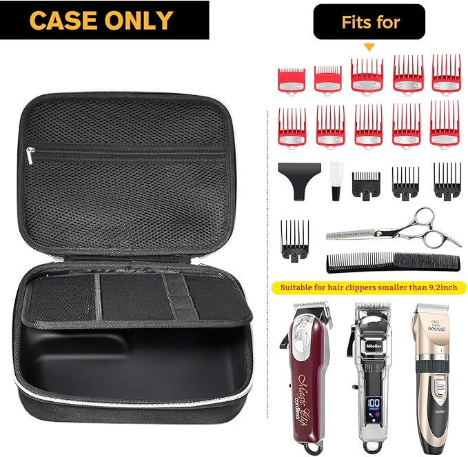 ProCase Barber Case for Hair Clippers Trimmer Razor -Black