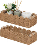 CubesLand Bathroom Basket Organizer, Toilet Tank Paper Storage Baskets 2PK
