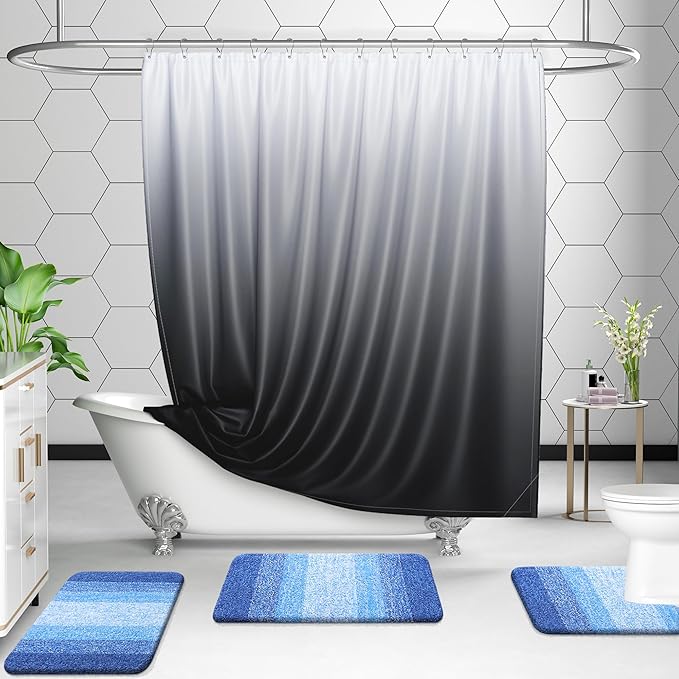 OLANLY Microfiber Bathroom Rugs Sets 3 Piece, 30"x20"+24"x16"+24"x20"