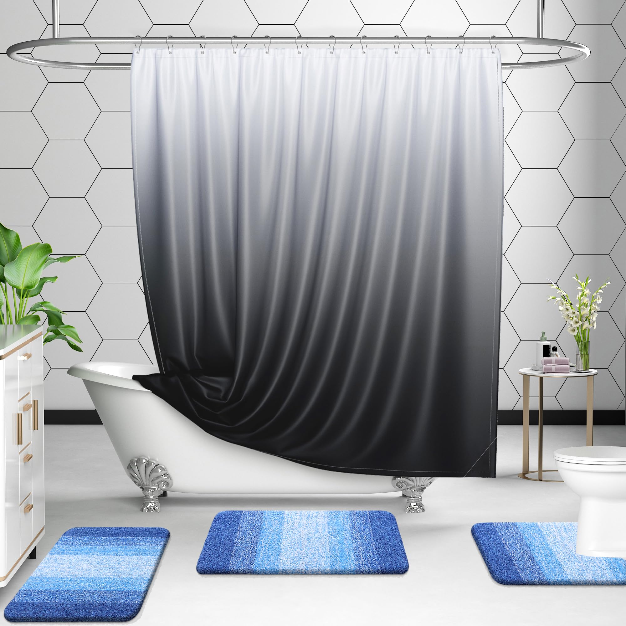 OLANLY Microfiber Bathroom Rugs Sets 3 Piece, 30"x20"+24"x16"+24"x20"