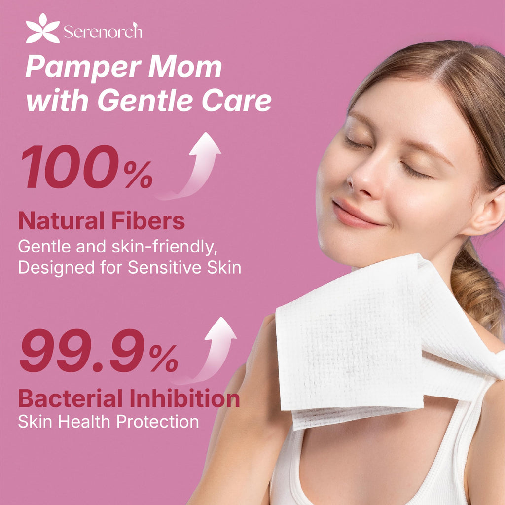 Serenorch Mother's Day Box Disposable Face Towels XL, 50 Count