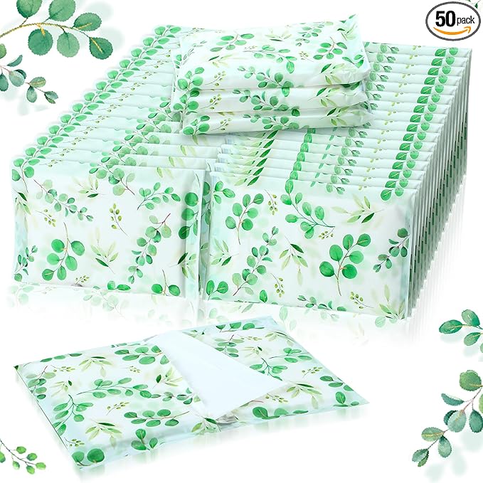 Geyee 50 Packs Tissue Travel Size Facial Paper Napkins Travel Packs Disposable Pocket Tissues for Wedding Guest Traveling School Purse Home Supplies, 500 Sheets 3 Ply(Leaves)