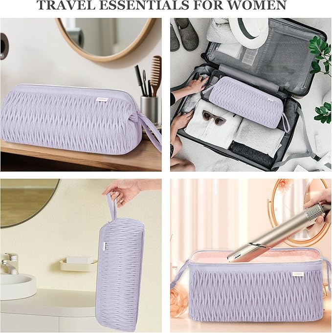 Leudes Dy son Travel Case for Shark Hair Dryer Airstraight Flex Style Hair Attachment Tool Organizer Accessories Air Wrap Flat Curling Iron Carrying Case (Lavender)