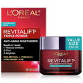 L'Oreal Paris Revitalift Triple Power Anti-Aging Face Moisturizer, Fragrance Free, Pro Retinol, Hyaluronic Acid & Vitamin C to Reduce Wrinkles, Firm & Brighten Skin, 2.55 Oz