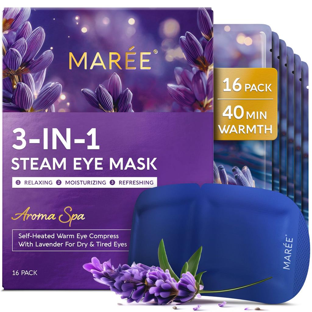 MAREE Heated Eye Masks for Dry Eyes – Disposable Lavander Steam Eye Mask