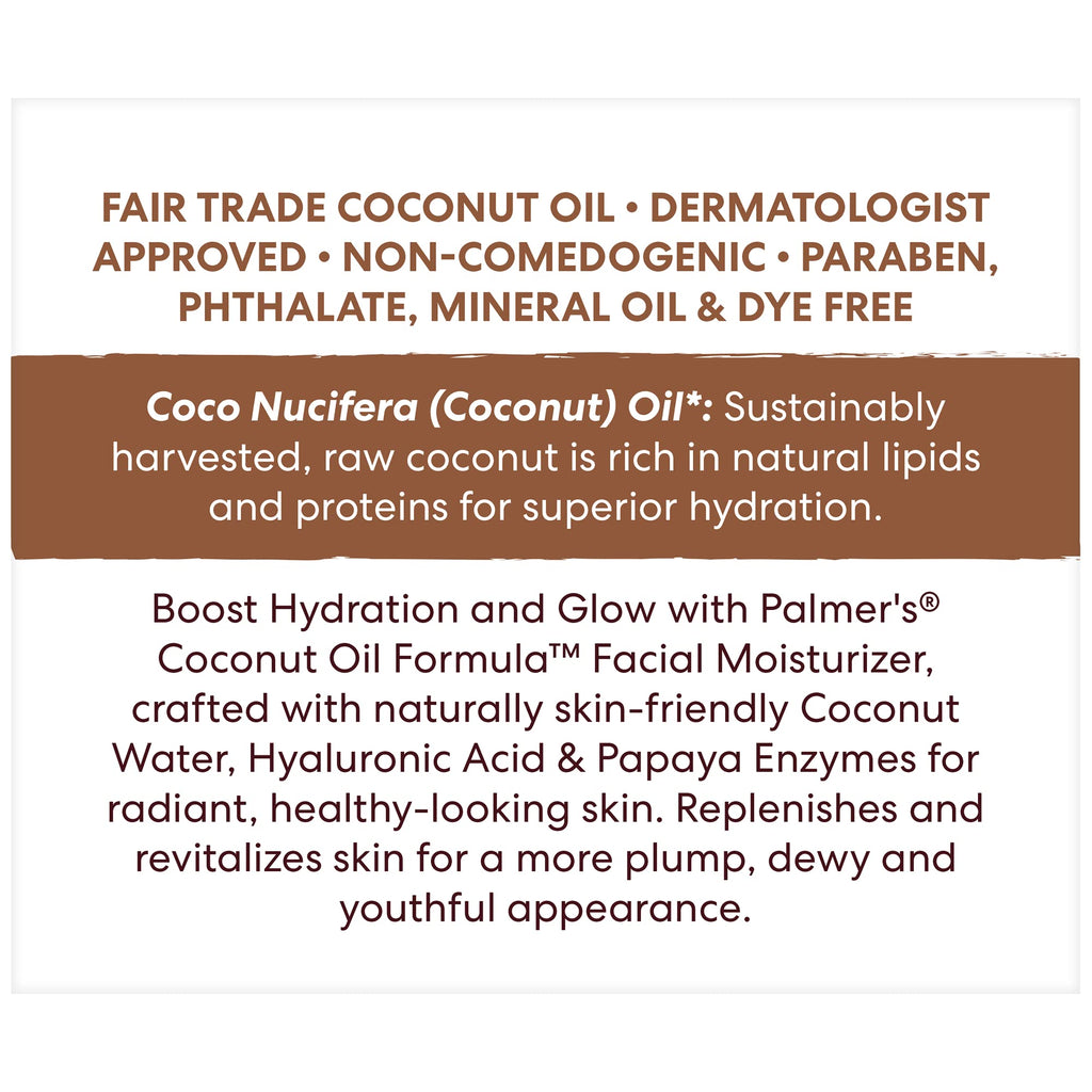 Palmer's Facial Moisturizer, Coconut Oil Formula with Coconut Water, 1.7 Oz