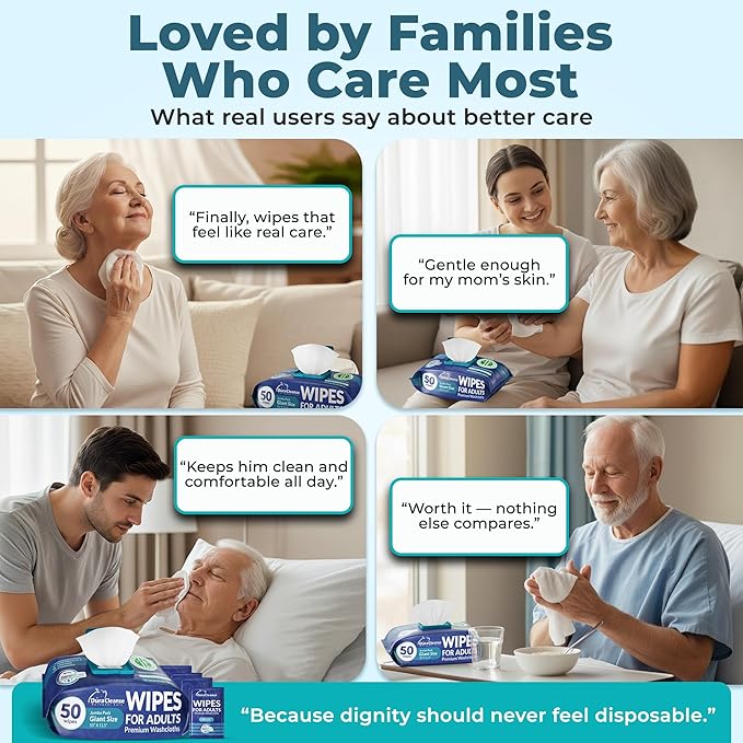 XL Bath Wipes for Adults Bathing No Rinse (2pk) 100 Ct. + 8 Travel Body Wipes 10 x 11.5" Adult Disposable Washcloths for Elderly Incontinence - After Surgery Must Haves Supplies & Elder Care Products