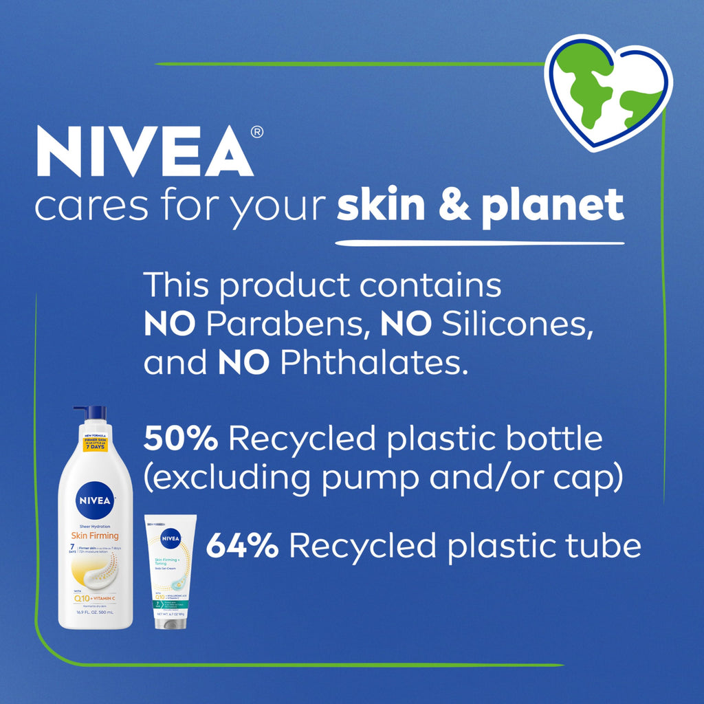 NIVEA Skin Firming Skin Care Set, Body Lotion and Gel Cream, 2 Items Total