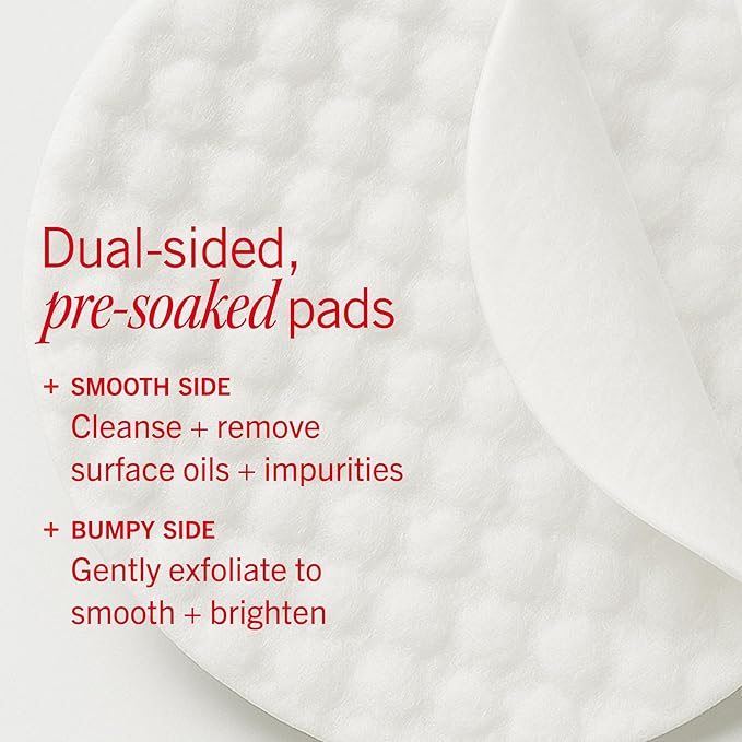 First Aid Beauty - Facial Radiance Pads with Glycolic & Lactic Acids, Daily Exfoliating Pads with AHA, Visibly Smaller Pores, Help Tone & Brighten Skin, One-Step Makeup Prep, Compostable, 60ct