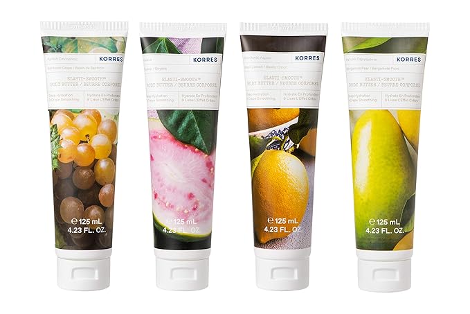 KORRES Elasti-Smooth Bergamot Pear Body Butter Cream, 4.23 fl oz
