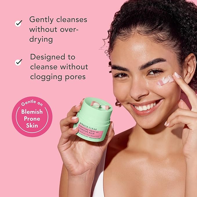 Rael Miracle Clear Facial Cleanser – Makeup Remover, Daily Face Wash, Gentle Deep Pore Cleansing Korean Skin Care for Oily & Combination Skin (Cleansing Balm, 1.69 fl. oz)