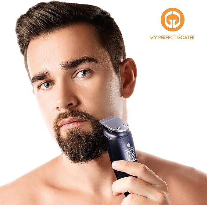 My Perfect Goatee®️ 13-in-1 Mens Grooming Kit - LED Display Beard Trimming Kit with Travel Bag, Charging Stand, & More - Waterproof, Cordless Electric Trimmer for Nose, Body, & More – Ideal Gift Set