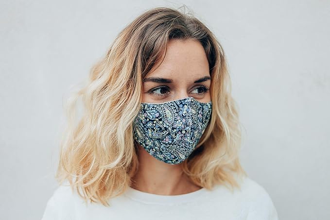 HOPE LOVE SHINE Face Mask Adjustable Filter Pocket Reusable Breathable Washable Cloth Mask Face Masks for Women Men - 5 Pack