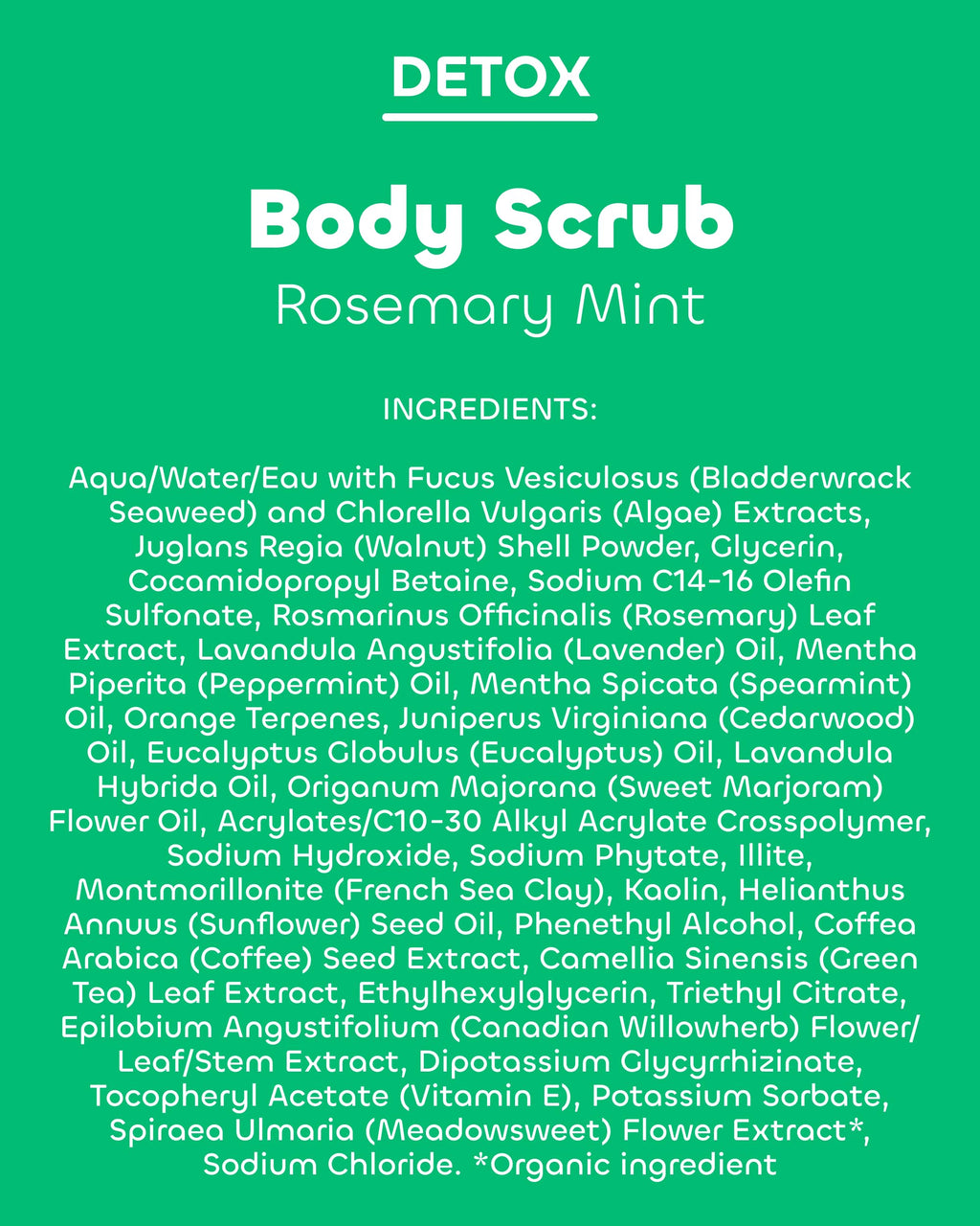 Seaweed Bath Co. Detox Body Scrub, Rosemary Mint, 6 oz