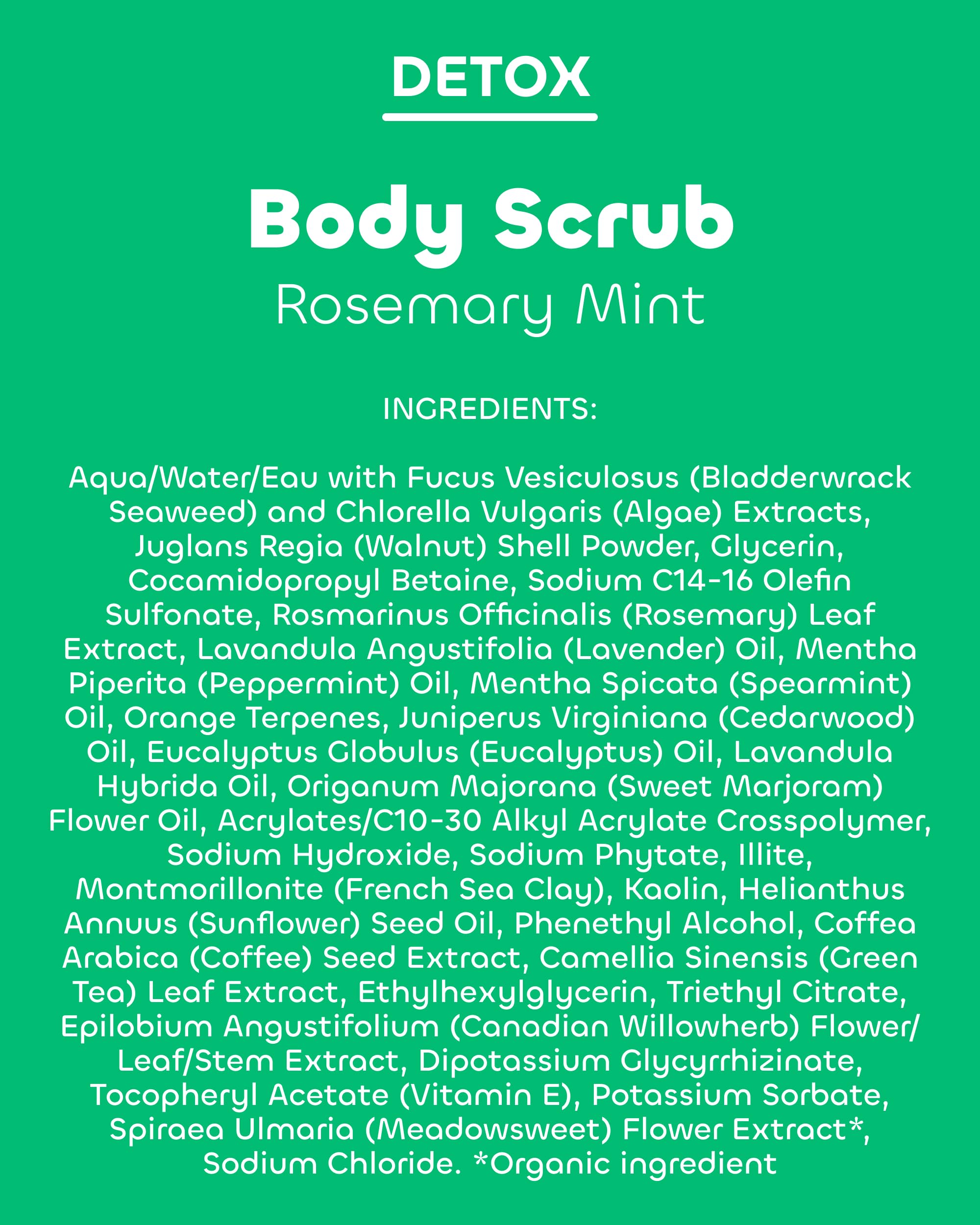 Seaweed Bath Co. Detox Body Scrub, Rosemary Mint, 6 oz