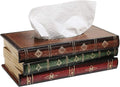 NFASHIONSO Antique Book Design Wood Bathroom Facial Tissue Dispenser Box Cover/Novelty Napkin Holder…