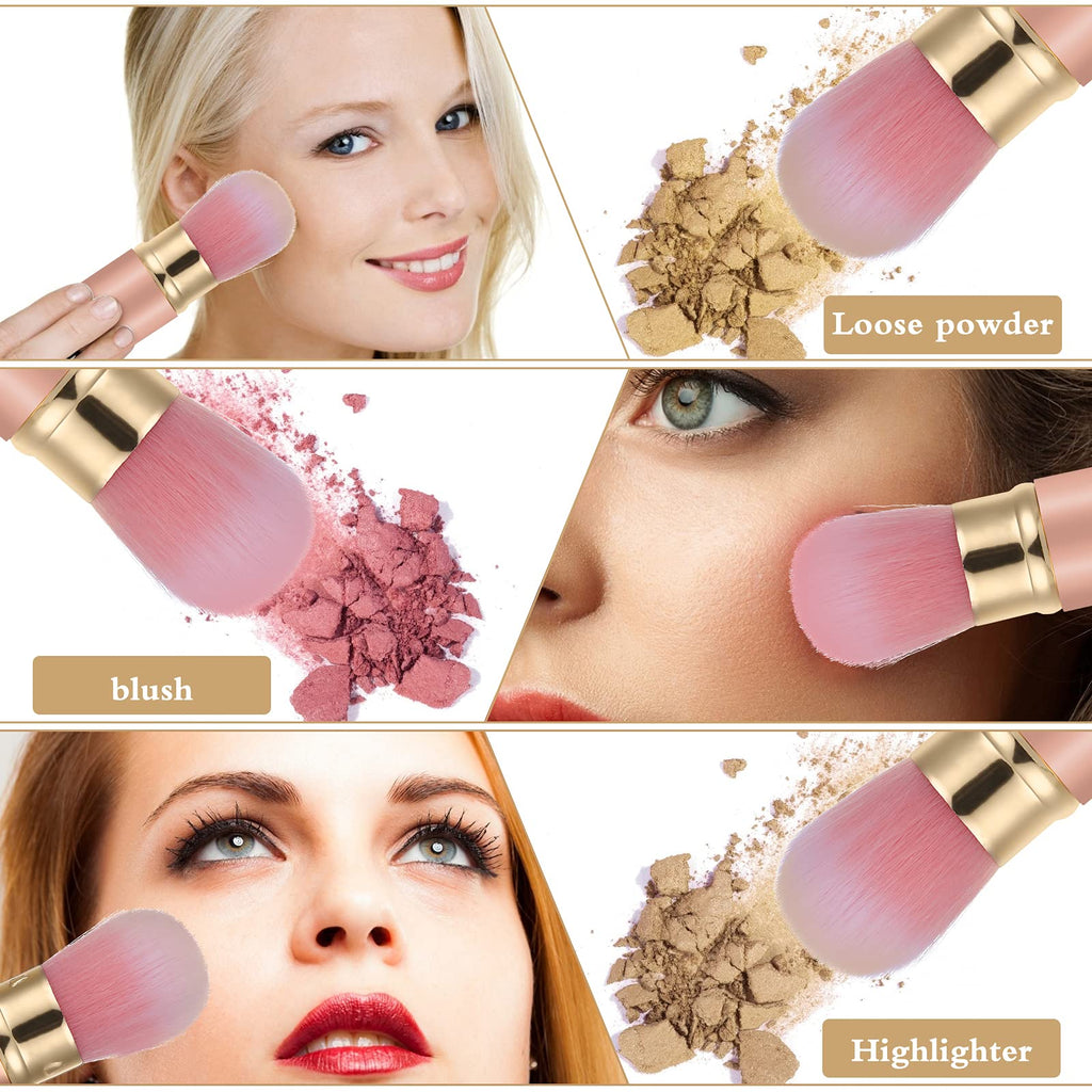 Retractable Makeup Brushes, Travel Face Kabuki Brush
