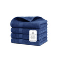 Villa Celestia Cotton Hand Towels Set of 4, 16 x 28, Oeko-TEX Certified, Quick Dry, Navy Blue