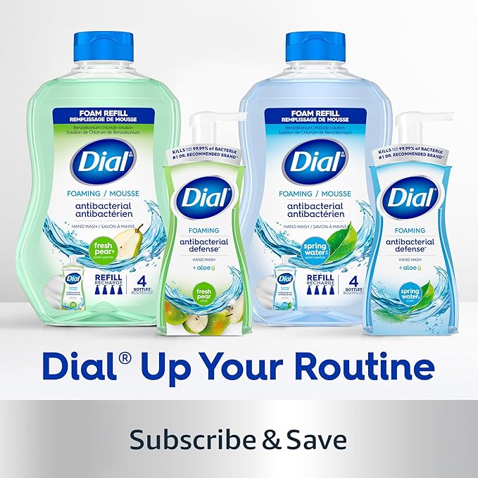 Dial Antibacterial Foaming Hand Soap Refill, Fresh Pear, 52 fl oz