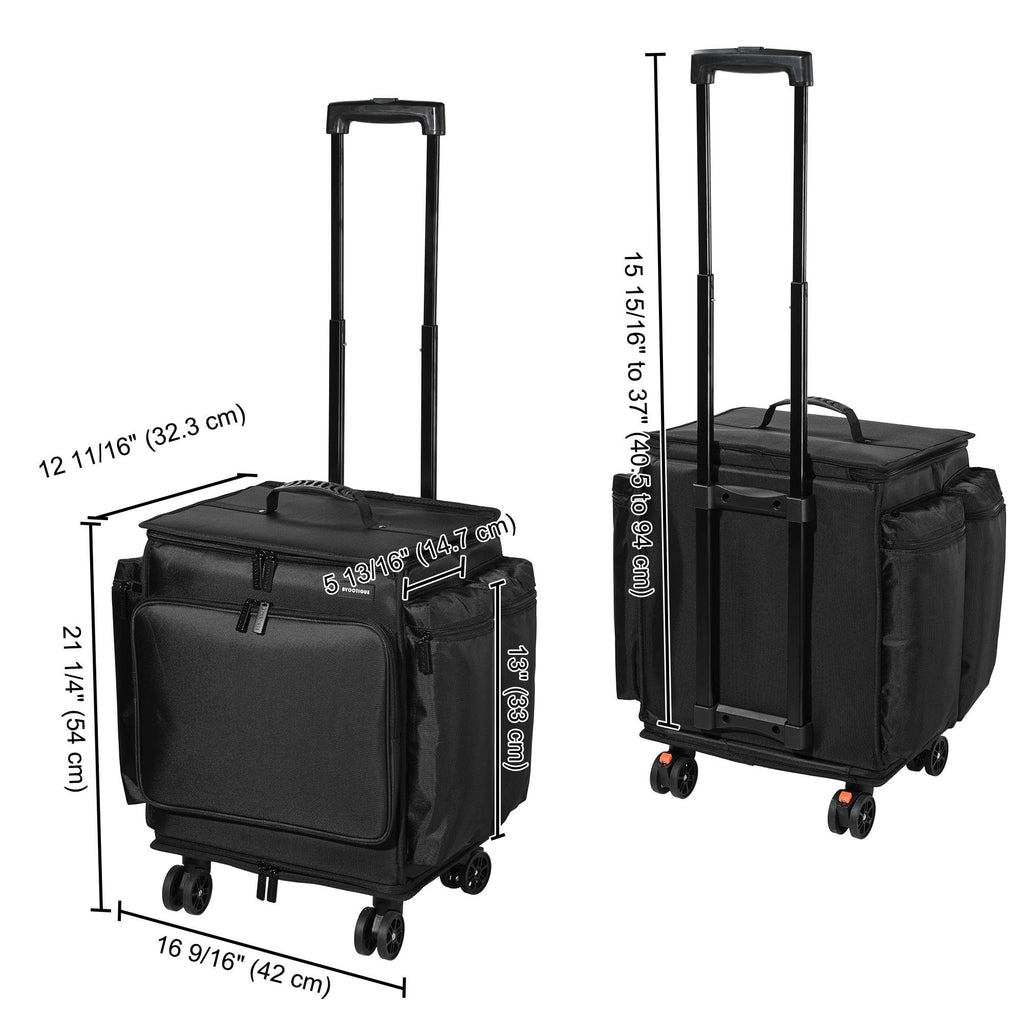 BYOOTIQUE Rolling Makeup Train Case Soft Sided Hairstylist Travel Case