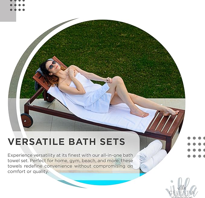 100% Cotton Bath Towel Set of 24-6 Bath Towels, 6 Hand Towels, 12 Wash Cloths, Sustainable, Soft, Highly Absorbent, Combed Cotton 24 Piece Set for Hotels, Spa, Bathroom, Dorm, Grey