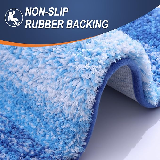 OLANLY Microfiber Bathroom Rugs Sets 3 Piece, 30"x20"+24"x16"+24"x20"