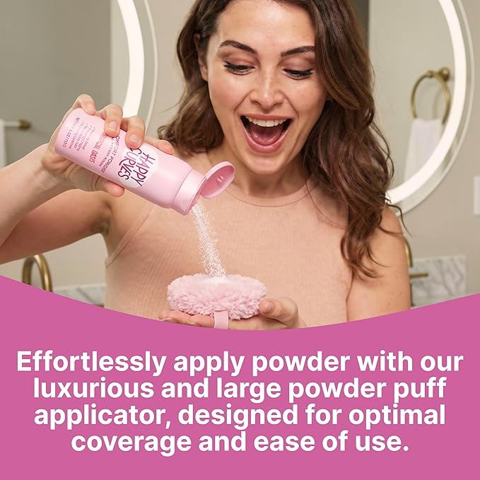 Happy Curves Dusting Powder Puff for All Day Sweat, Odor, & Chafe Defense, Body Powder Applicator (Powder Sold Separately)