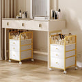 ZQUYAJ Rolling Makeup Organizer Cart with 3 Drawers Under Desk Storage