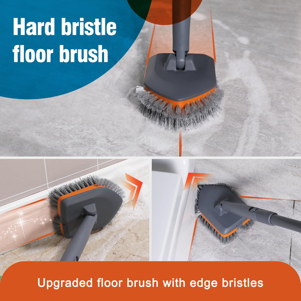 CLEANHOME Tub Tile Scrubber Brush for Cleaning Shower Tile Floor,Bathtub