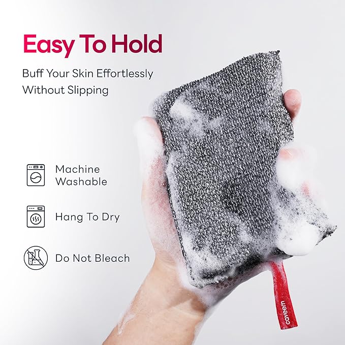 Exfoliating Body Scrubber, Rough Exfoliation Body Exfoliator Sponge for Remove Dead Skin, Body Exfoliating Sponges, Bath and Body Exfoliate Buffer, Mens and Womens Sponge for Shower (2 Pack)