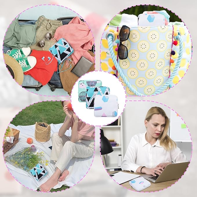3Pcs Sanitary Napkin Storage Bag Period Bags for Teen Girls for School Portable Tampon Storage Pouch for Women Ladies with Zipper Feminine Necessities
