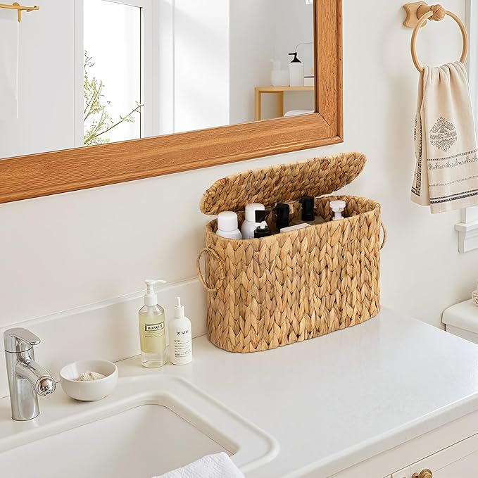 StorageWorks Toilet Paper Storage with Lid, Toilet Paper Storage Holder