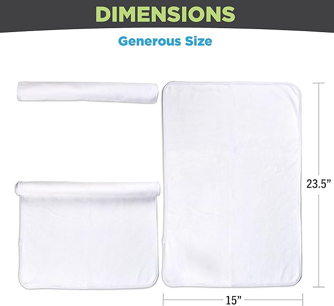 Fushay Premium Microfiber Towels - 5 Pack, Extra Thick, Super Absorbent, Professional Salon & Barber Towels (White)