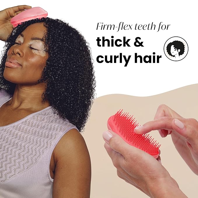Tangle Teezer Original Detangler Brush for Thick & Curly Hair, Pink Punch