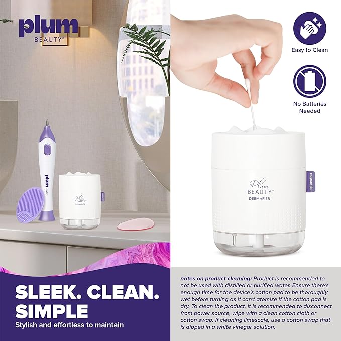 Plum Beauty Portable Facial Steamer - Face Steamer for Facial Deep Cleaning