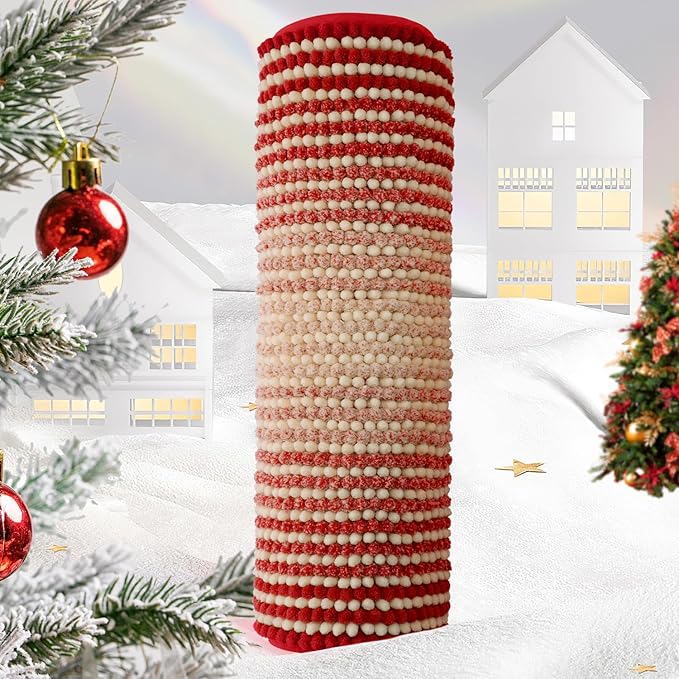 BSICPRO Christmats Bathroom Rugs, Christmats Bath Mat Rug for Bath Non Slip 20 x 47 Inches Chenille Bathroom Runner Rugs Floor Mats Machine Washable (Christmas Red)
