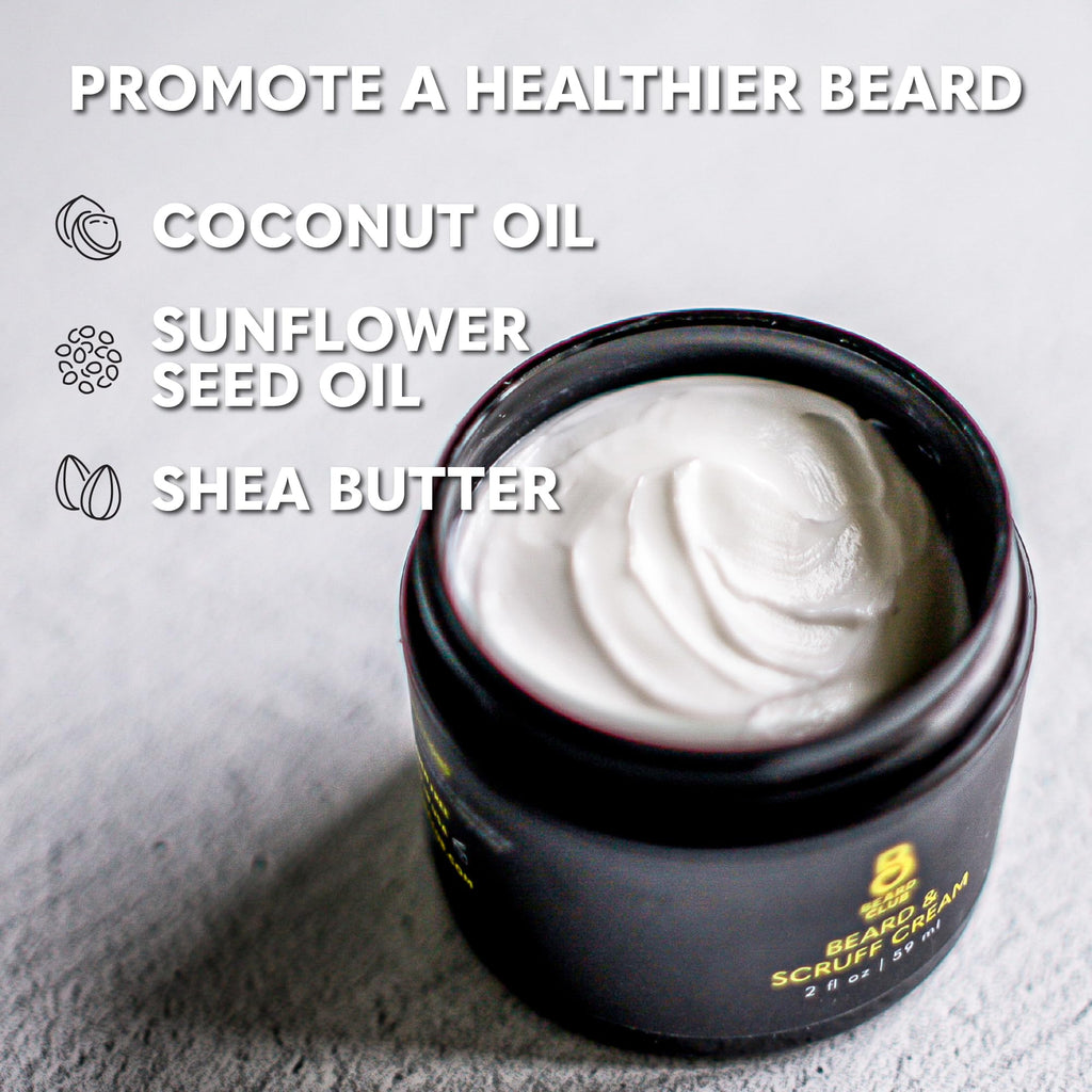The Beard Club Biotin Beard Cream - Moisturizing and Hydrating Shea Butter for Healthier Facial Hair & Skin