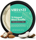 Ashanti Naturals Scented Whipped Shea Butter for Skin | African Body Butter for Women w/Coconut, Almond Oil(Fragrance Free Souffle, 8 oz)