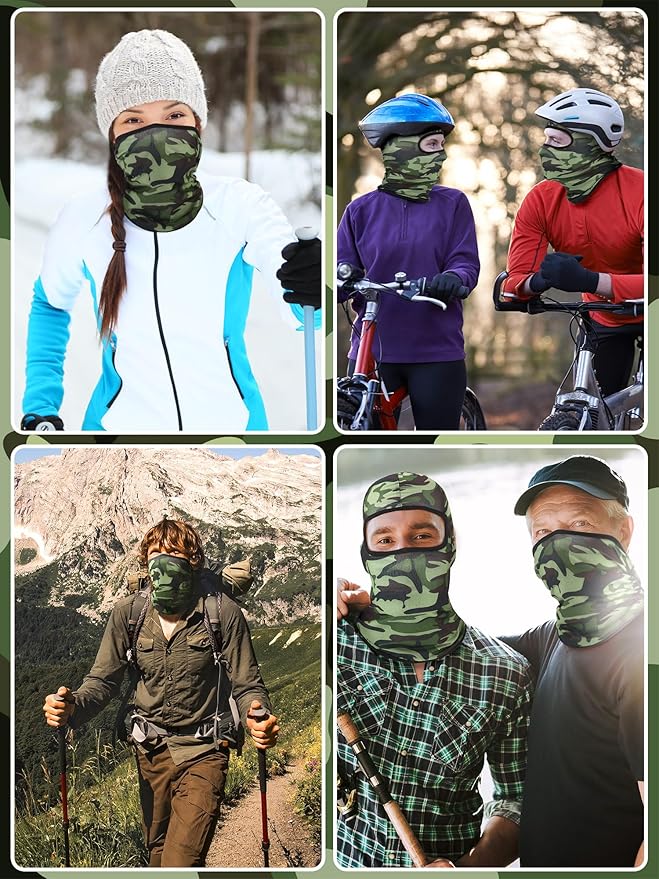 SATINIOR 9 Pack Ski Mask for Men Balaclava Full Face Shiesty Mask Breathable Summer Windproof Hood for Motorcycle Snowboard