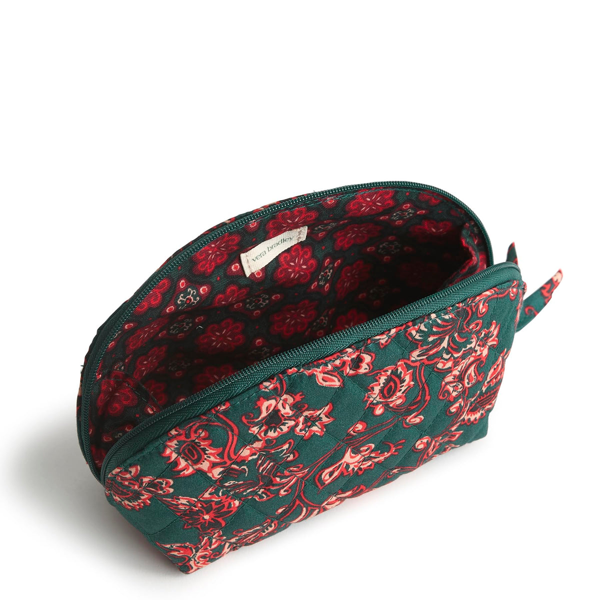 Vera Bradley Women's Premium Cotton Mini Dome Cosmetic, Victorian Vines, One Size
