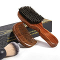 Boar Bristle Beard Brush, Sapele Wood Hair & Beard Grooming Brush