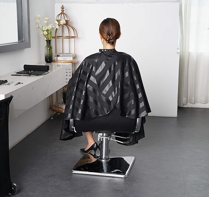 SMARTHAIR Professional Salon Cape, Polyester, Black, 54'x62', Barber Hair Cut Cape